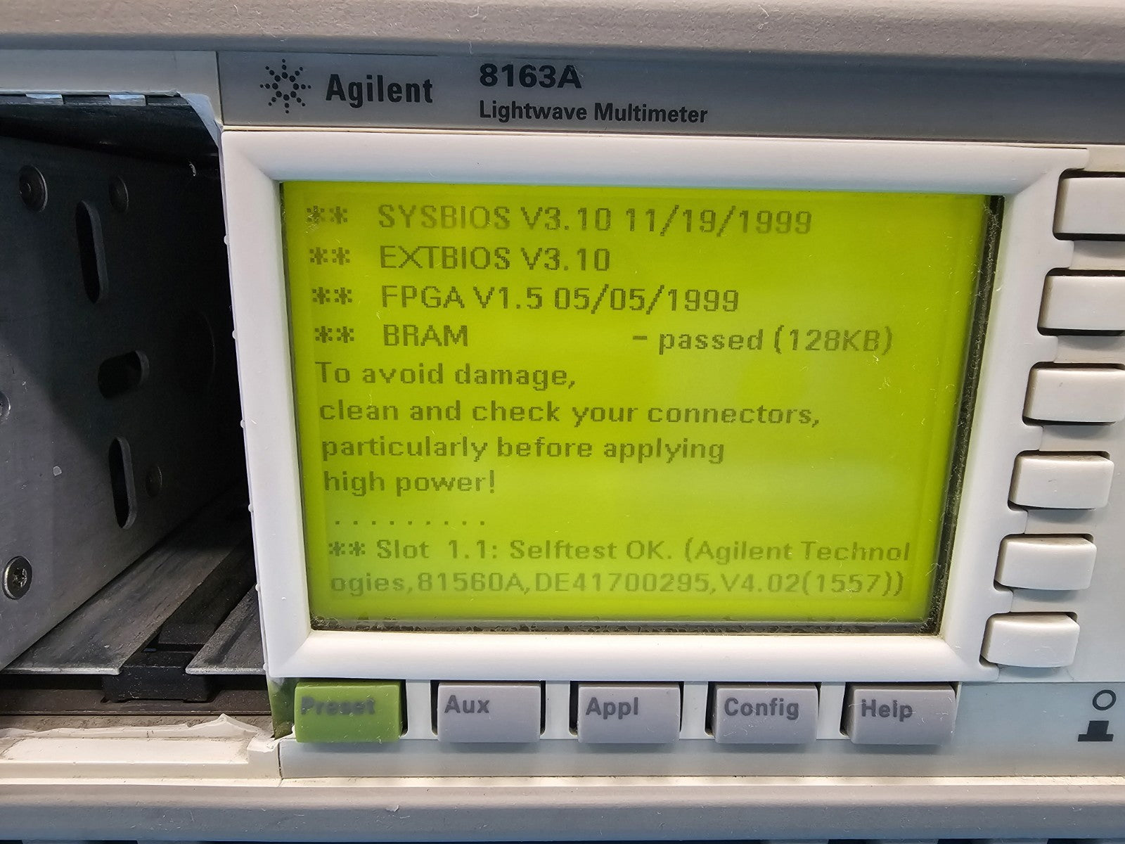 Agilent 8163A Lightwave Multimeter with Optical Attenuator