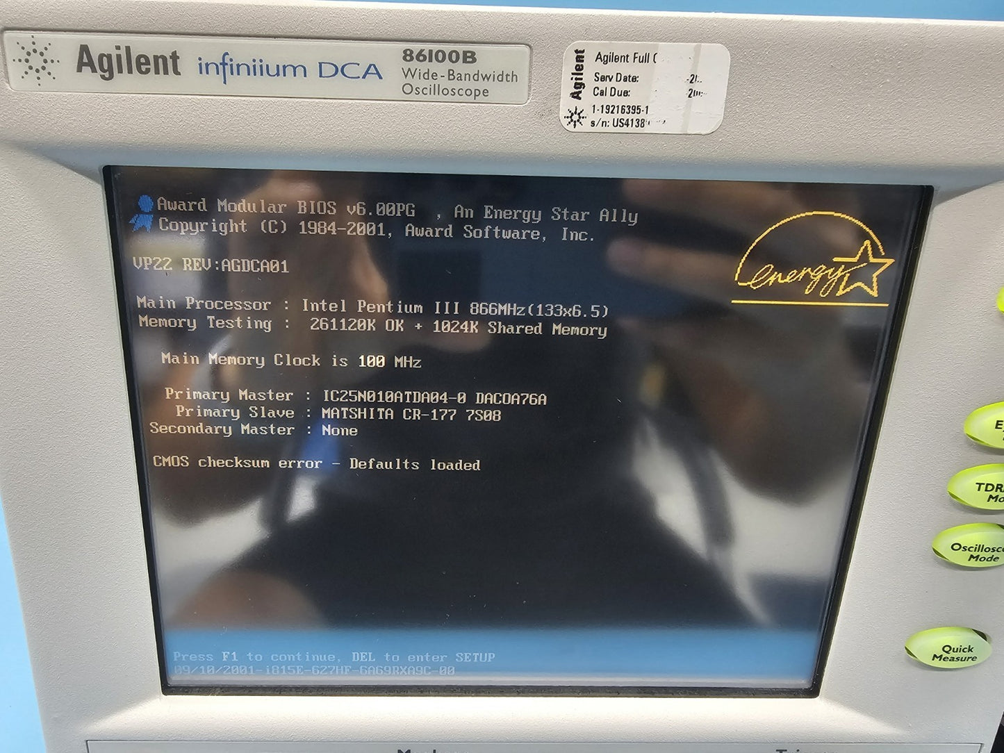 Agilent 86100B Infiniium DCA Wideband Oscilloscope with Optical Unit