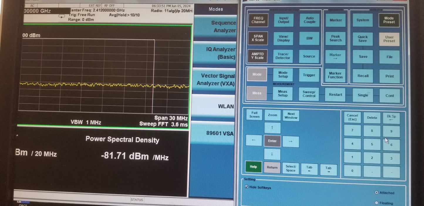 PXIe 6 GHz Vector Transceiver Keysight M9421A WLAN opt