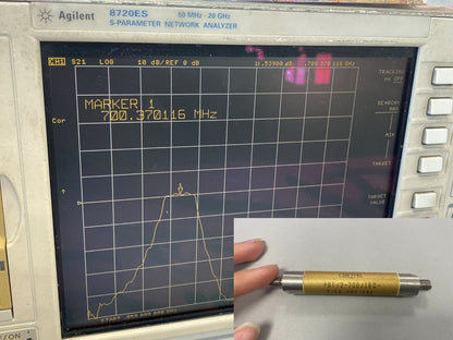 Band Pass Filter 700 MHz 195 MHz BW 0dB Loss