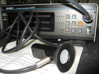 Color Analyzer Minolta TV-2150 Color Measurements Display