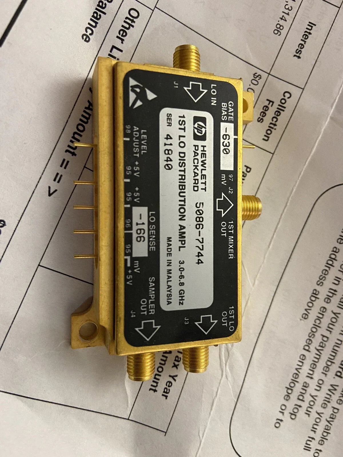 HP Agilent 1-22GHz Active Splitter Distribution Amplifier