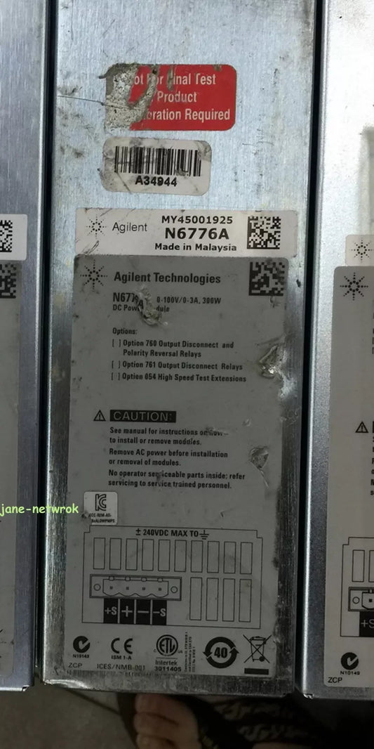 Agilent N6776A Power Supply Module