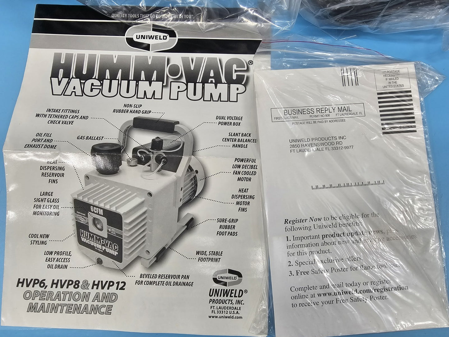 NEW Uniweld HVP12 12CFM Vacuum Pump