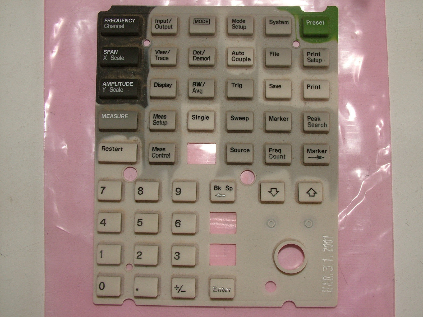 Keypad for E4407B Spectrum Analyzer