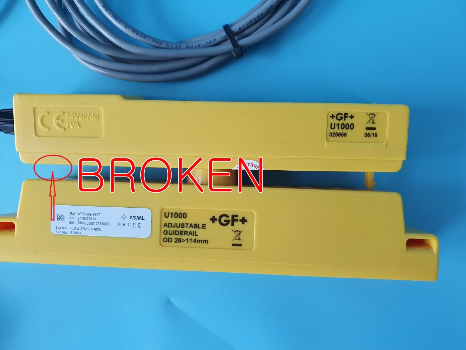 GF+ U1000 ASML 4022.669.98971 Ultrasonic Flowmeter