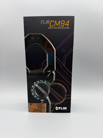 New FLIR CM94 2000A AC DC Clamp Meter CAT IV with Test Leads
