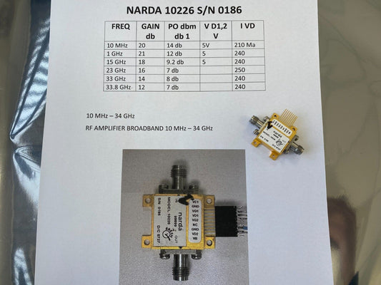 Narda 10226 RF Broadband Amplifier 10MHz-33.8GHz