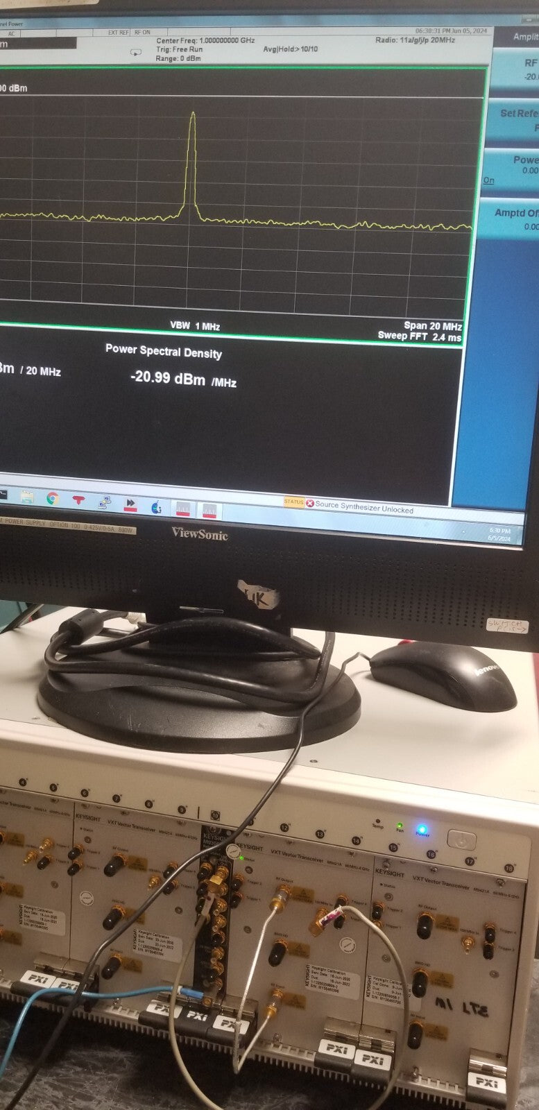 PXIe 6 GHz Vector Transceiver Keysight M9421A WLAN opt