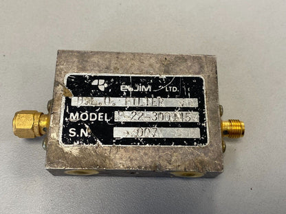 Band Pass Filter 2.6 GHz 30 MHz F-22-300-145
