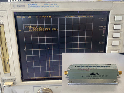 Band Pass Filter 6.9 GHz 80MHz BW MW-11000-5