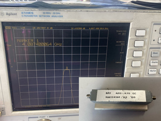 Bandpass Filter 4 GHz 120 MHz 0.4 dB Loss