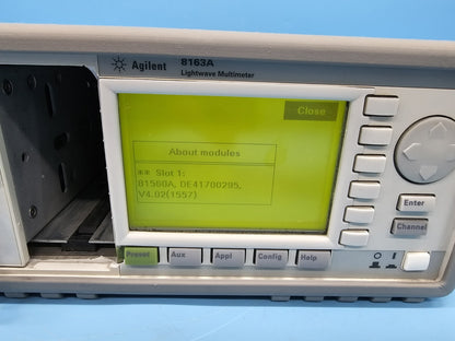 Agilent 8163A Lightwave Multimeter with Optical Attenuator