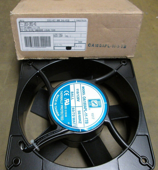 Box Fan High Power 405 CFM 120VAC Ball Bearings 180mm