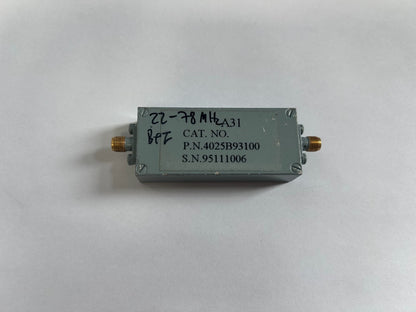 Bandpass Filter 22-78 MHz RF Component