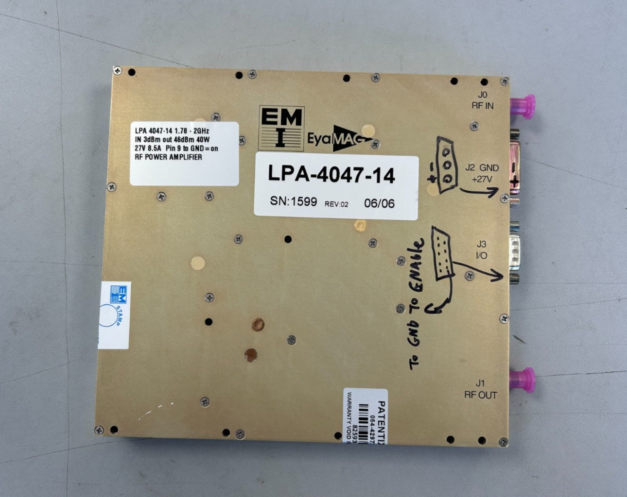 LPA4047-14 RF Power Amplifier 1.78-2GHz 40W