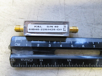 RF Band Pass Filter 205-253 MHz K&L 6IB40-225 Tested