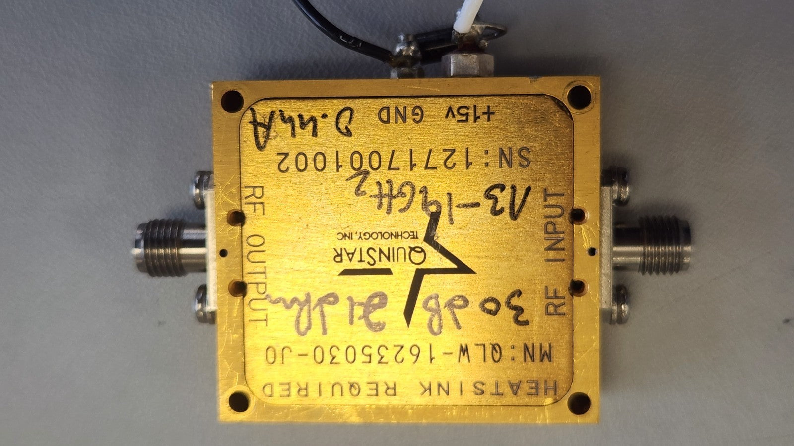 Quinstar Amplifier 13-19GHz 30dB 21dBm QLW16235030