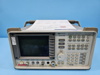 HP 8563E 30Hz-26.5GHz Spectrum Analyzer Calibrated