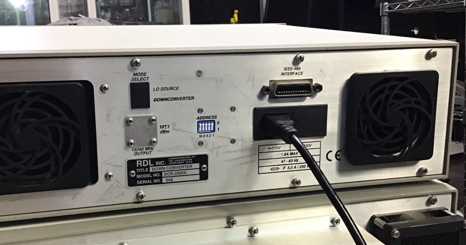 RDL MODEL DCR-2500A Downconverter Ultra Low Phase Noise