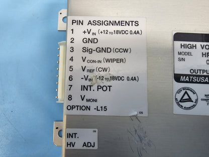 Matsusada HPMR-3P High Voltage Power Supply