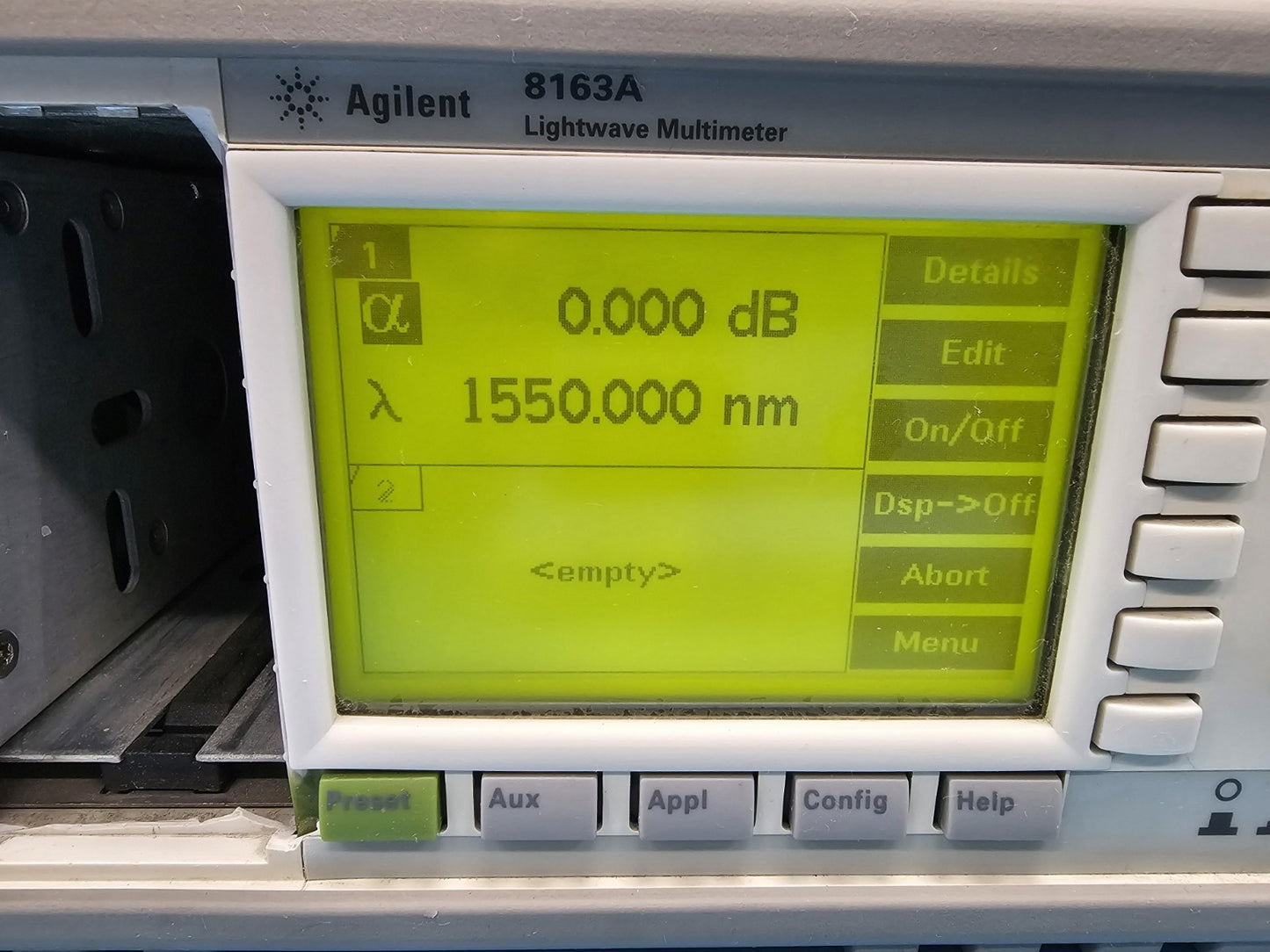 Agilent 8163A Lightwave Multimeter with Optical Attenuator