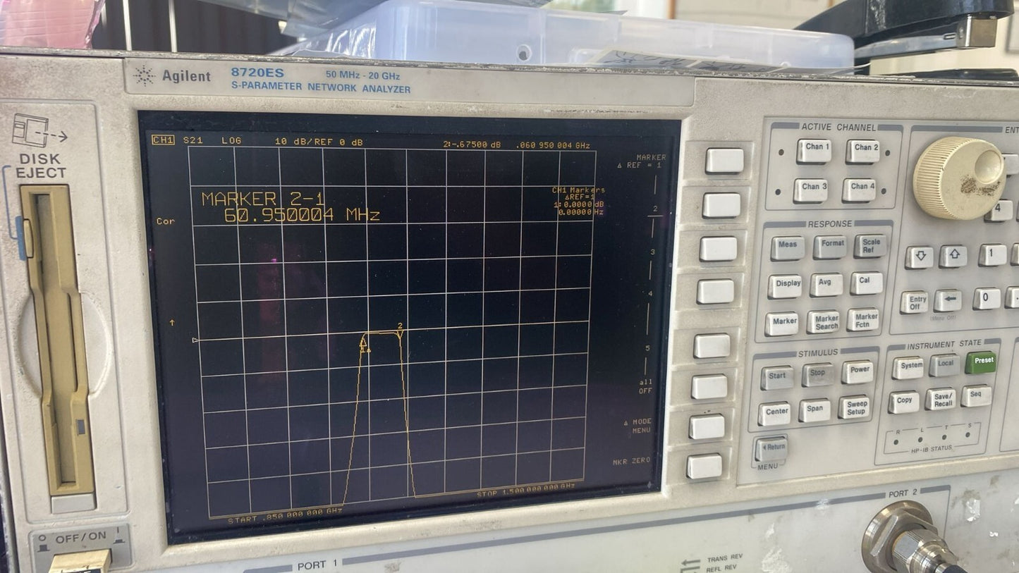 Band Pass Filter 1.1 GHz 60 MHz BW 0.5dB Loss