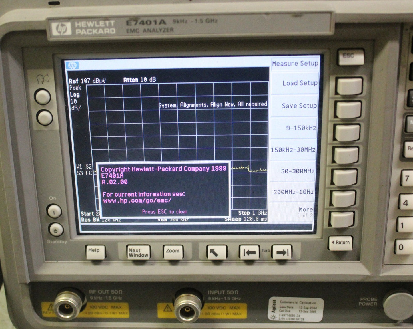 HP E7401A EMC Analyzer