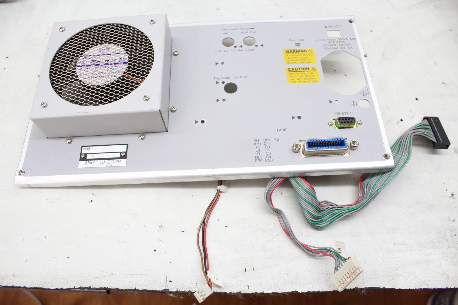 Anritsu MS2670A MSXXX Spectrum Analyzer Rear Panel