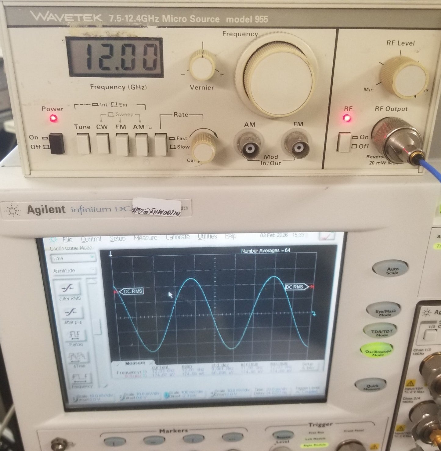 Wavetek 955 RF Signal Source 7.5-12.4 GHz