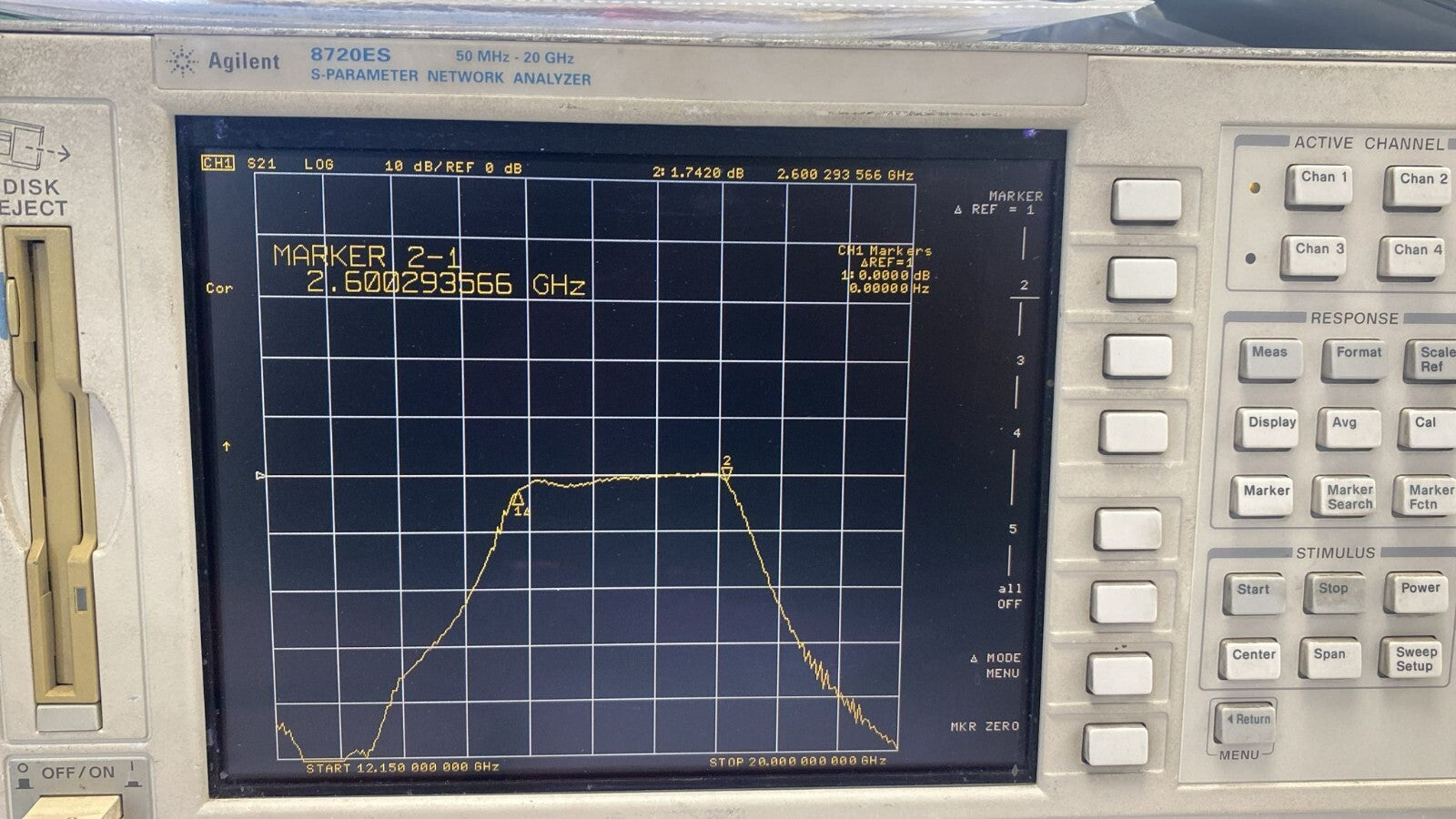 K&L Band Pass Filter 16.4 GHz 2.6 GHz BW