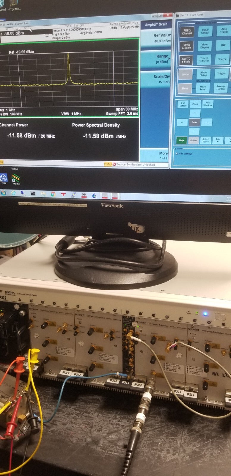 PXIe 6 GHz Vector Transceiver Keysight M9421A WLAN opt