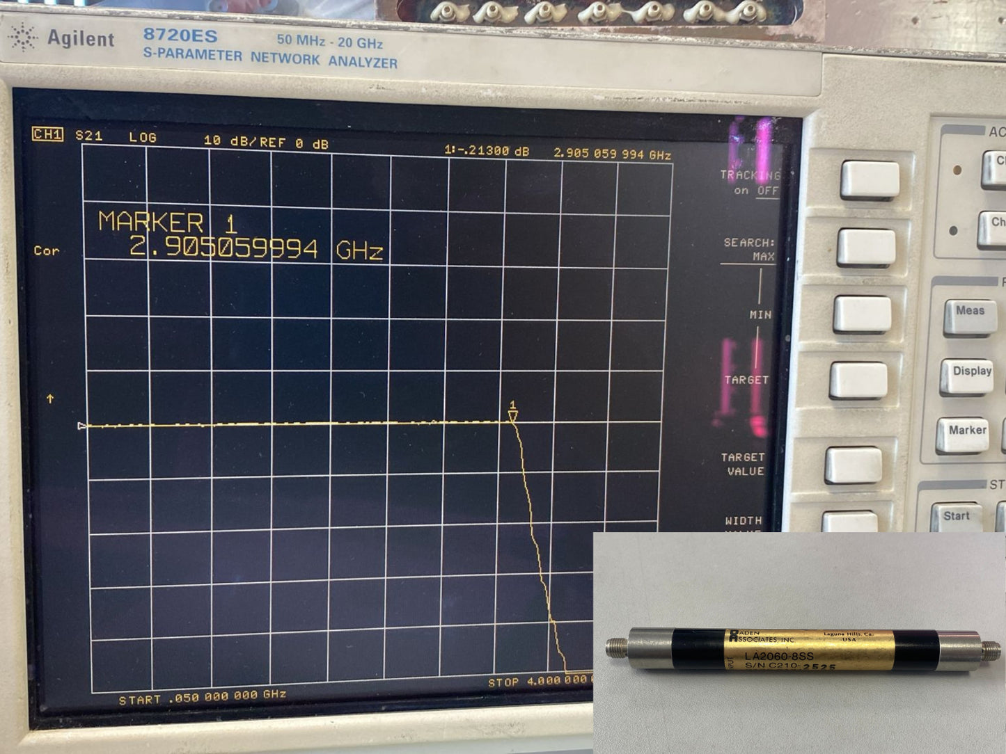 Low Pass Filter 2.9 GHz 0dB LA2060-8SS