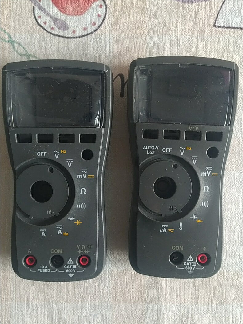 Fluke 114/115/116/117 Multimeter Front Rear Shell