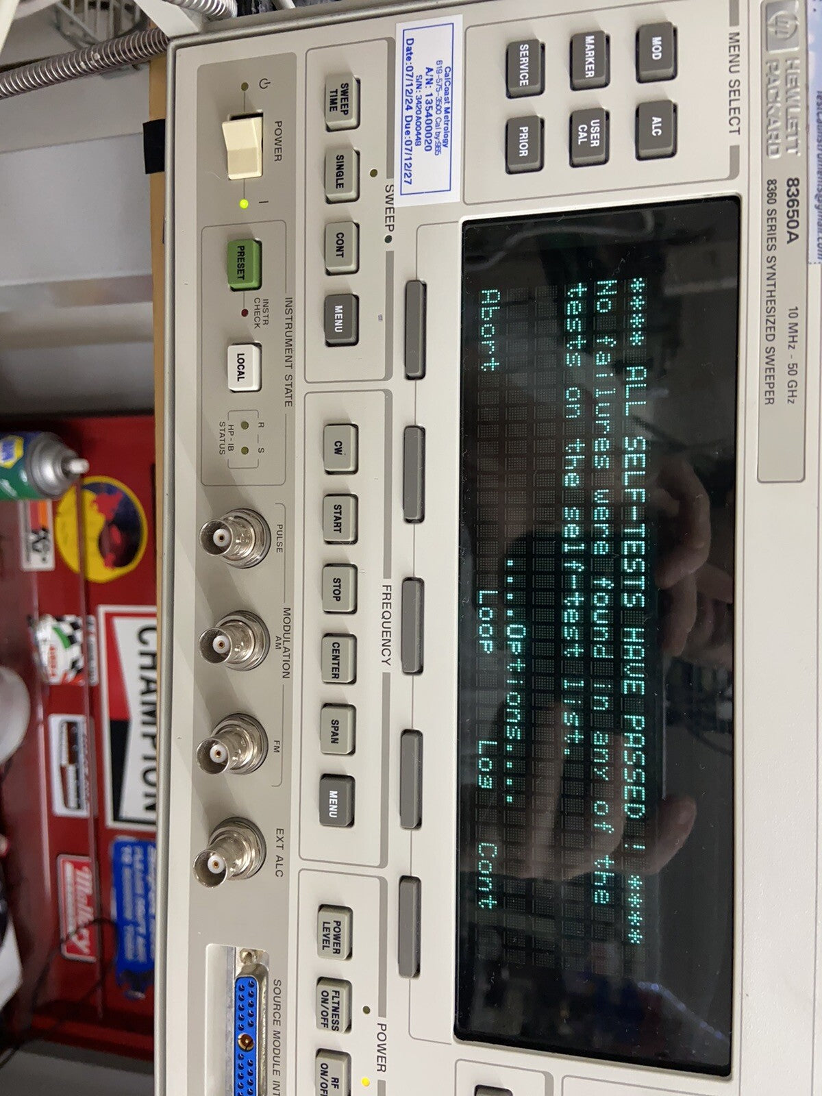 Agilent HP 83650B 10MHz-50GHz Signal Generator Swept CW