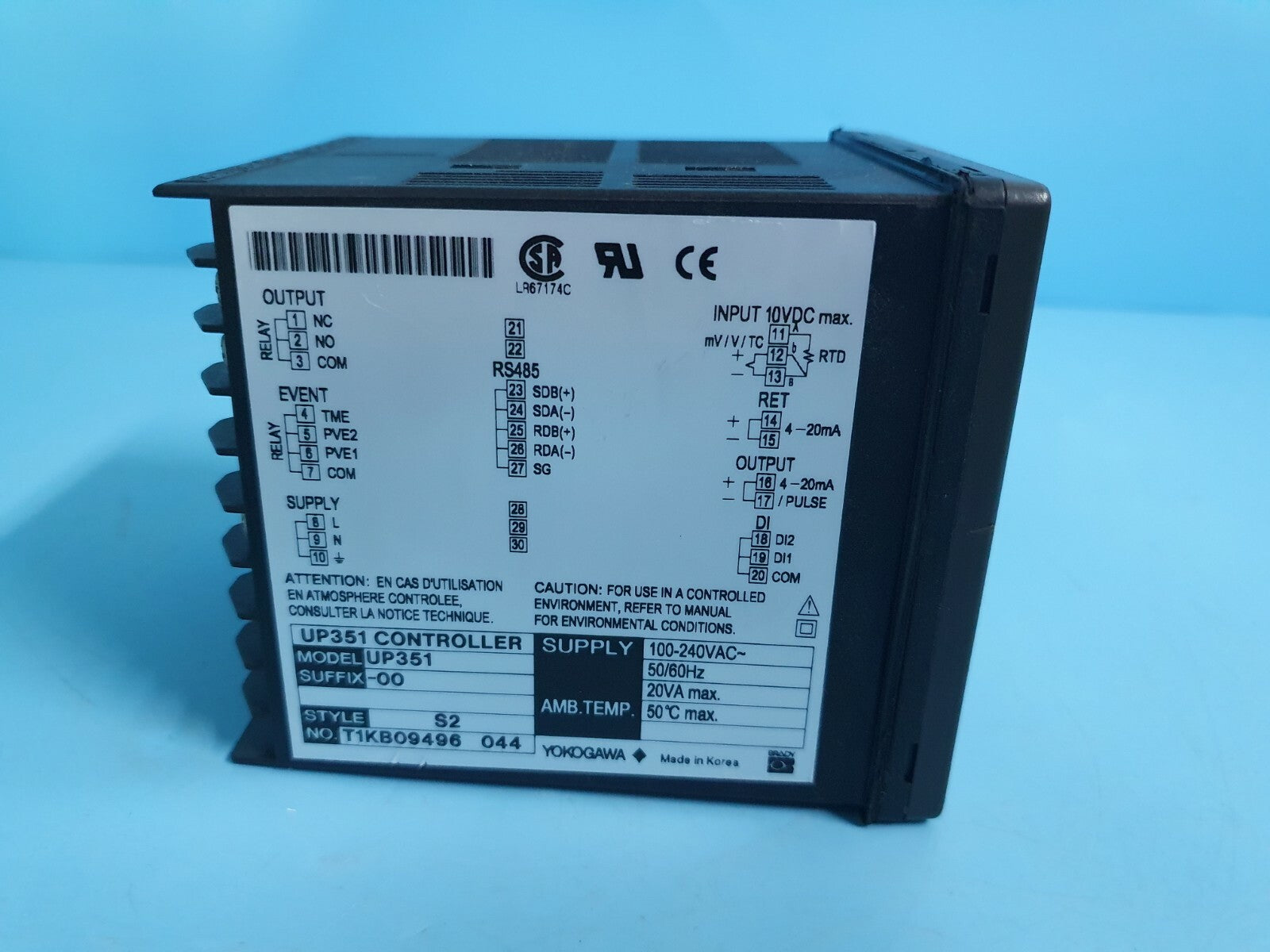 Yokogawa UP351 Controller UP351-00 Style S2