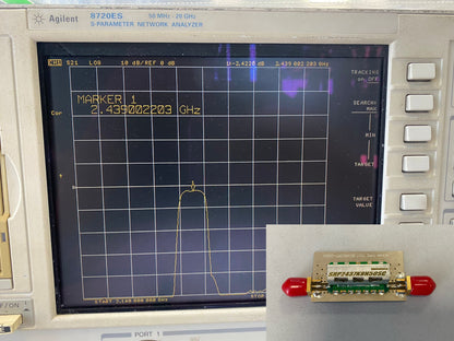 Band Pass Filter 2.4GHz BW 61MHz Loss 2dB SRP2437K8N50SC