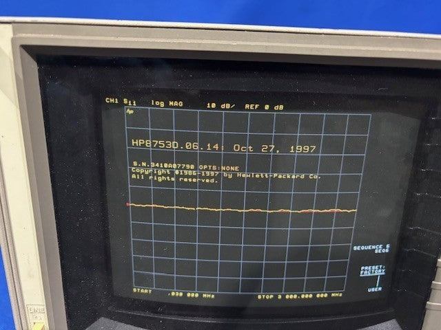 HP 8753D Network Analyzer 3GHz