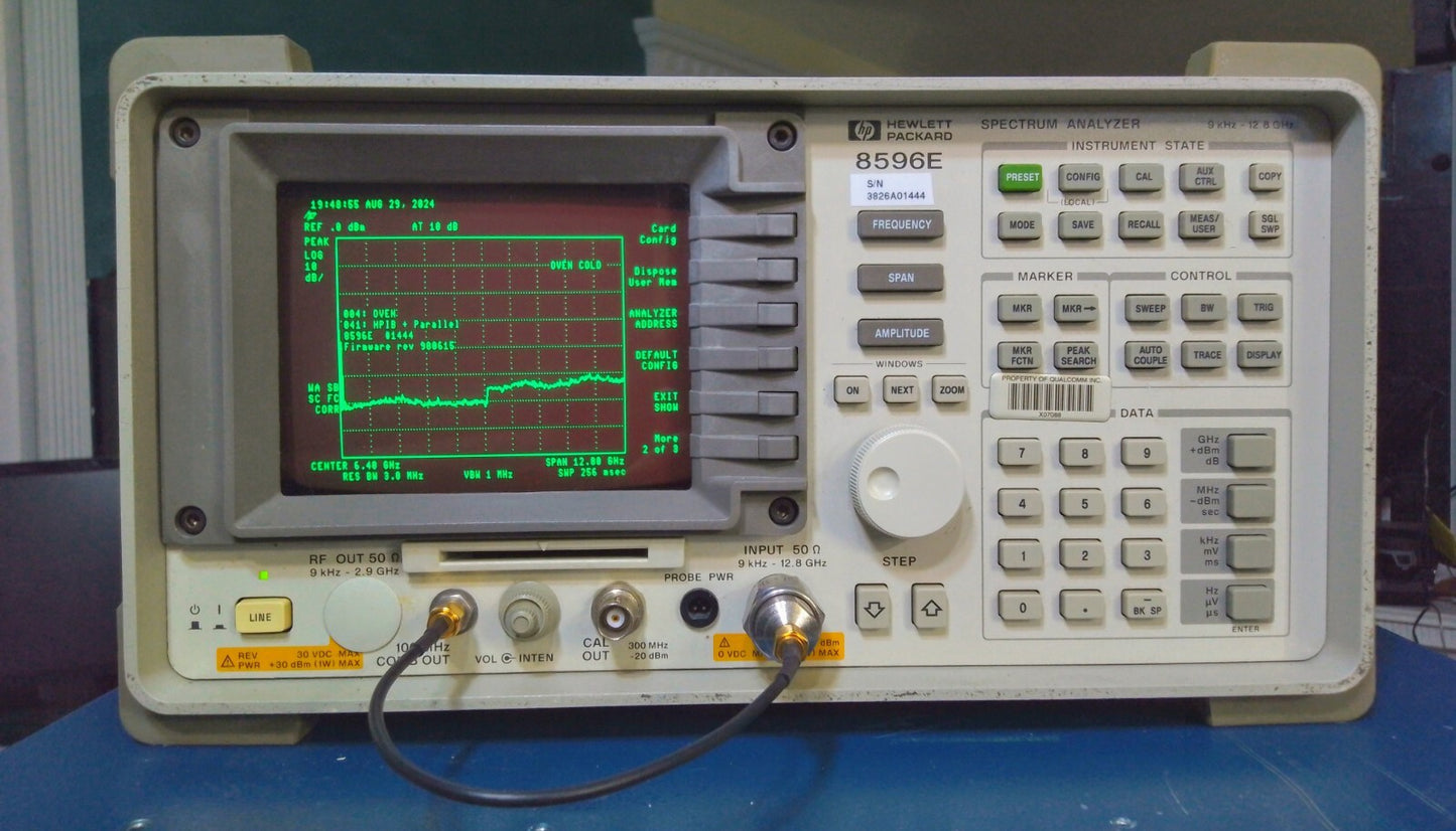HP 8596E Spectrum Analyzer 9kHz-12.8GHz