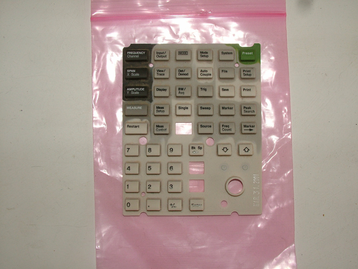 Keypad for E4407B Spectrum Analyzer