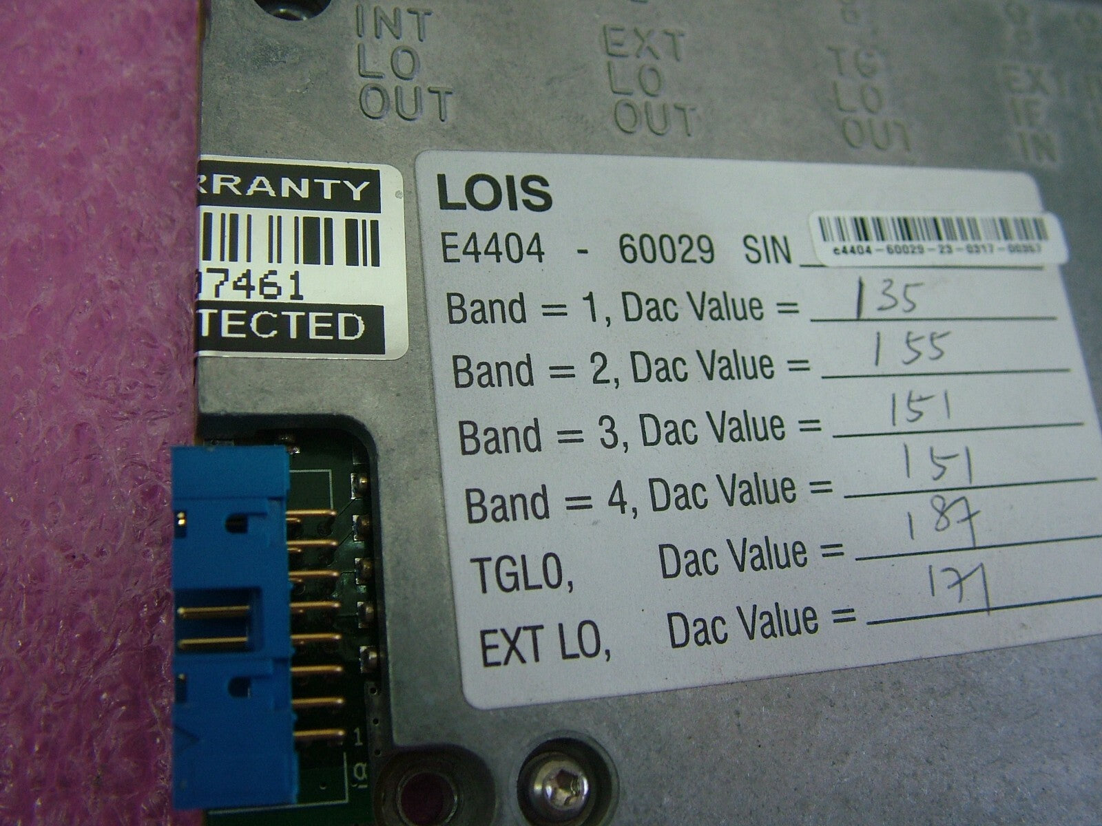 Agilent LOIS E4404-60025 for ESA-E E4407B E4405B
