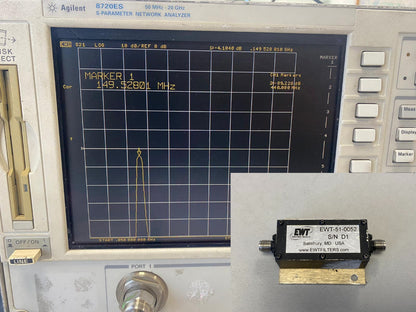Band Pass Filter 149MHz 8.3MHz EWT-51-0052