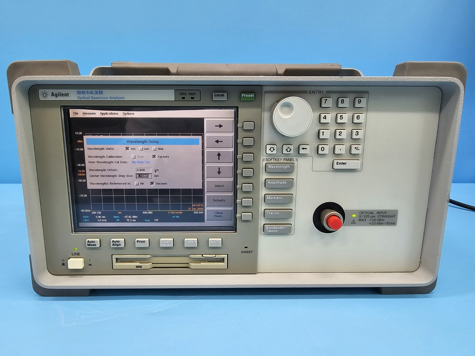 Agilent 86143B Optical Spectrum Analyzer Option 020