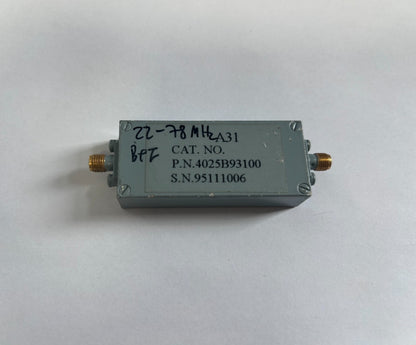 Bandpass Filter 22-78 MHz RF Component