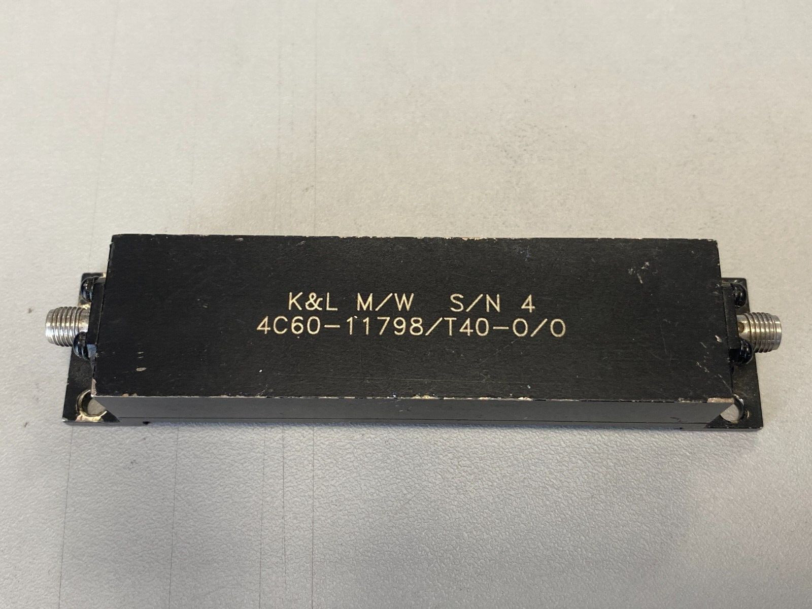 K&L Band Pass Filter 11.7 GHz 40 MHz Bandwidth