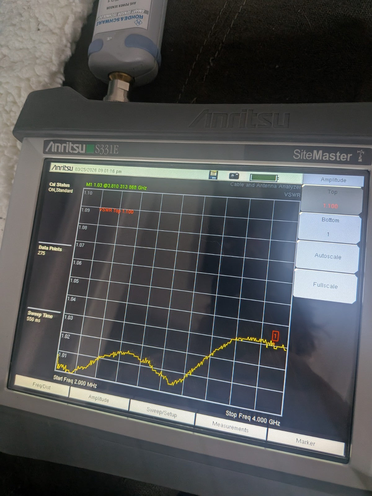 Anritsu S331E 4GHz Cable/Antenna Analyzer VNA