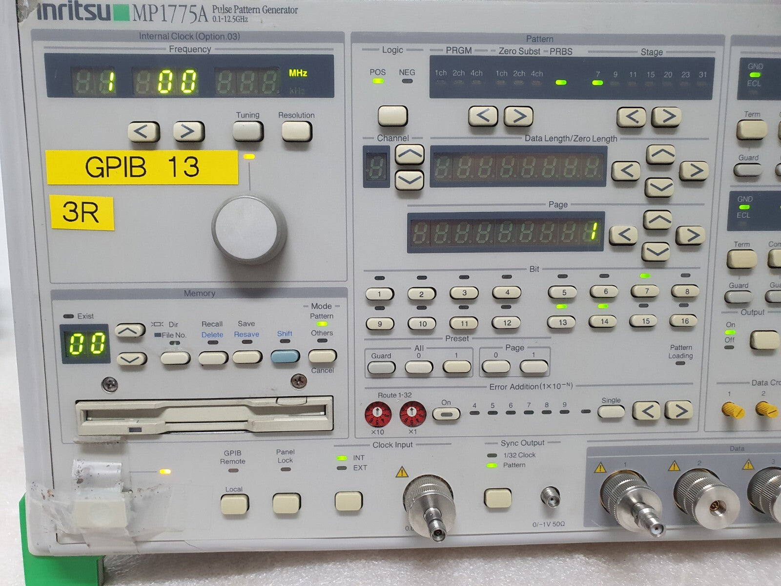Anritsu MP1775A Pulse Pattern Generator 12.5GHz