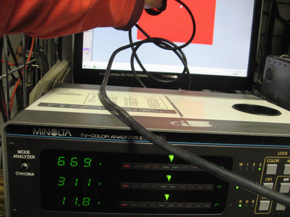 Color Analyzer Minolta TV-2150 Color Measurements Display