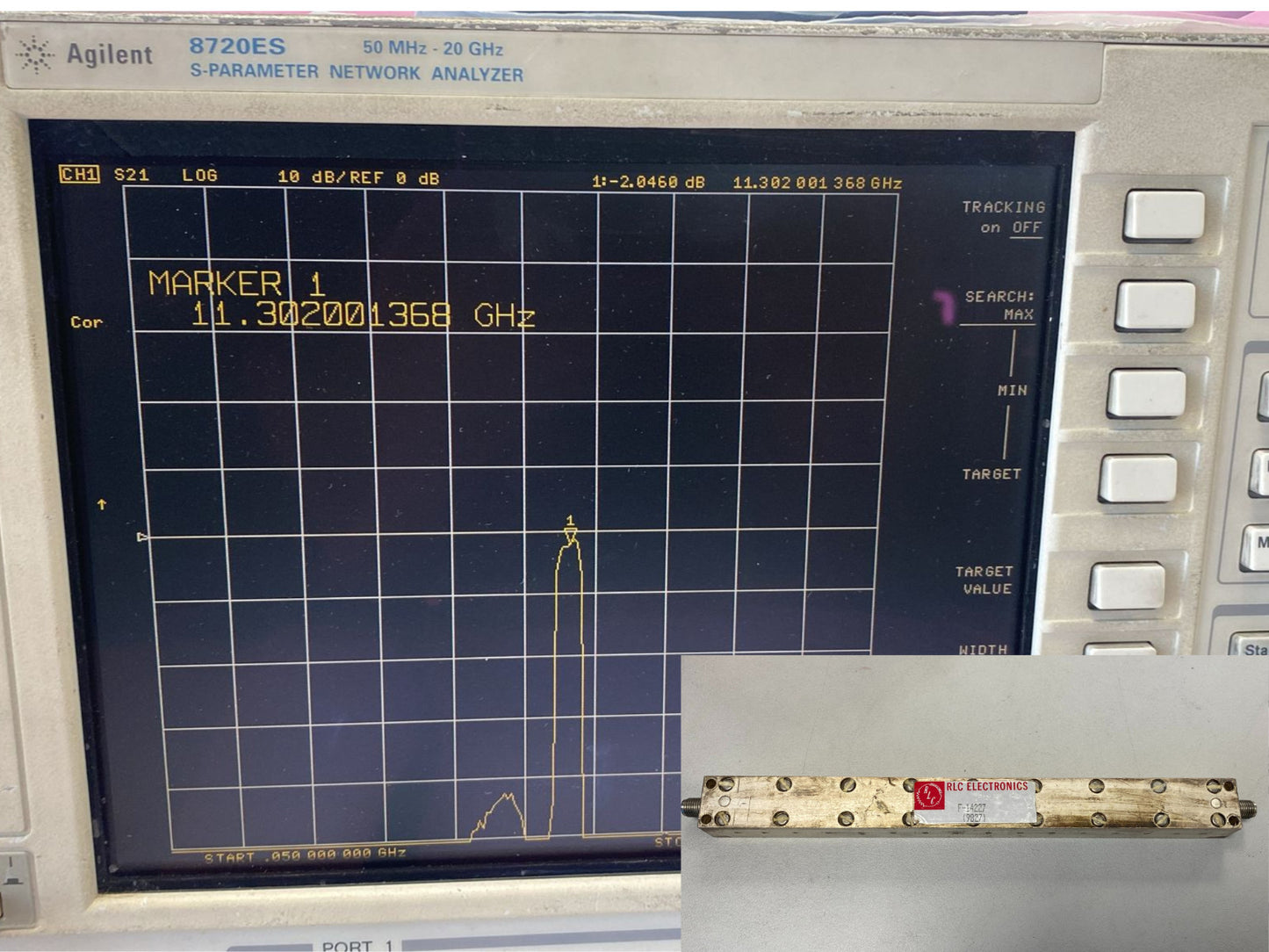 Bandpass Filter 11.3 GHz 500 MHz BW