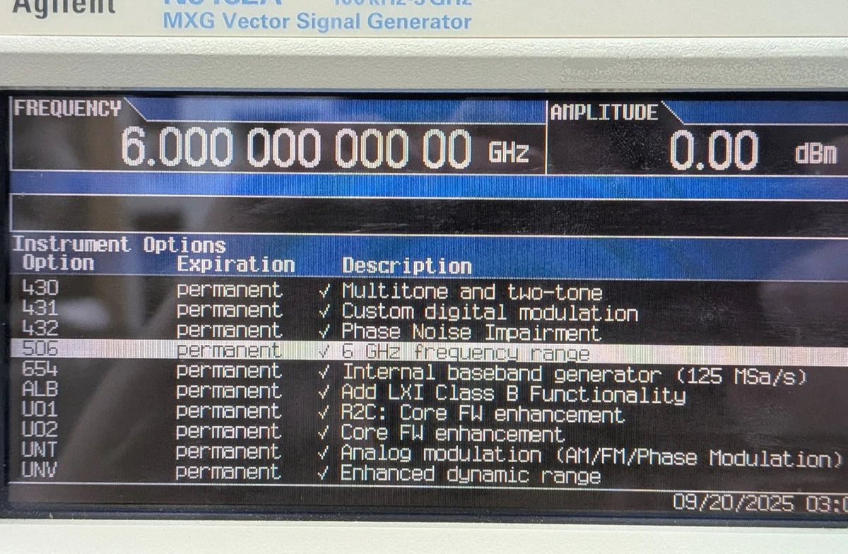 Agilent Keysight N5182A Signal Generator 100kHz-6GHz